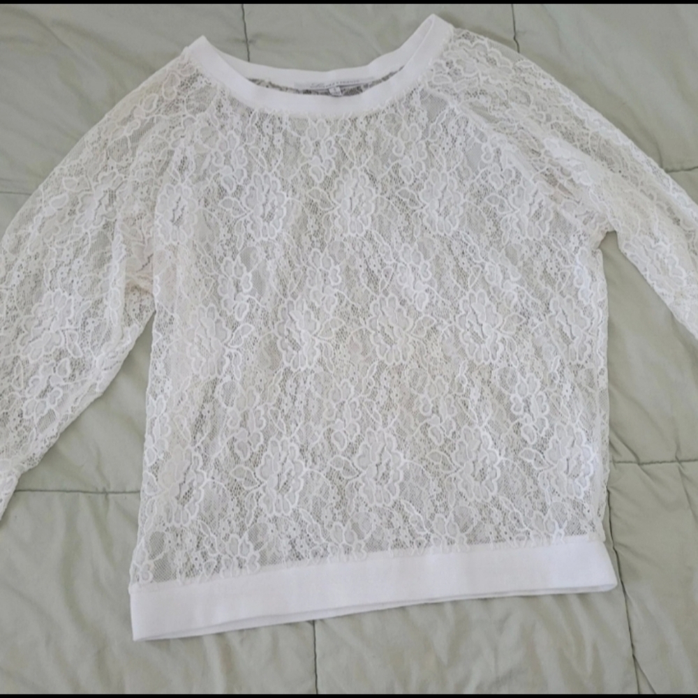 White Lace Sweater